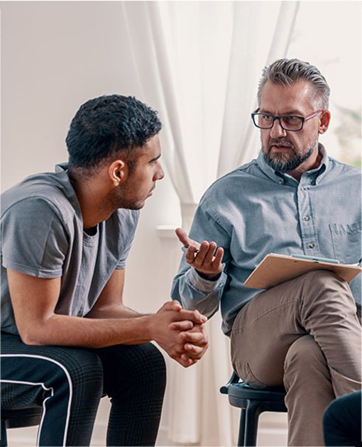 Male Therapist with young male client